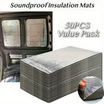 50PCS Value Pack Car Soundproof Insulation Mat for Vehicles Heat Shield Self Adhesive Noise Deadening Pad for Door Roof Engine