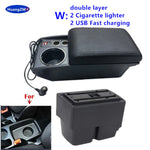 For Ford Fiesta Armrest Box For Ford Fiesta MK7 Car Armrest 2009-2017 Storage Box Interior Dedicated Retrofit Car Accessories