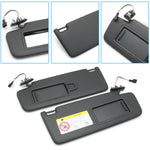 LHD Black Car Left Right Sun Shade Visor Panel Makeup Cosmetic Mirror Cover For Porsche Macan 2014-2024 95B857551 95B857552