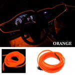 1M/2M/3M/5M Car Interior Led Decorative Lamp EL Wiring Neon Strip For Auto DIY Flex additional angle