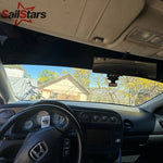 Matte Black Car Sunshade Vinyl Film | Perforated Self-Adhesive Windshield Decal alternate view