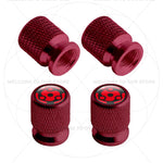 Itachi Rinnegan Sharingan Tire Valve Caps | 4pc Aluminum Anime Car Accessories detail view