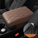 Car Armrest Mat Center Console Arm Rest Protection Cushion Wave Embroider PU Leather alternate view