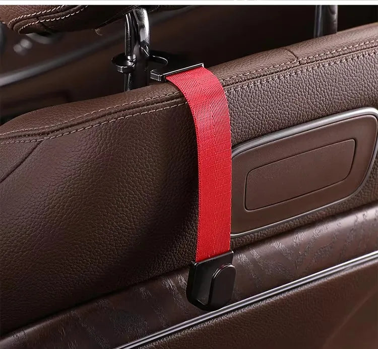 Alloy Headrest Hook, Silent Anti-Slip Seat Back Rack, Premium Business Car Storage Acces detail view