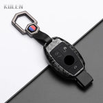 ABS Carbon Fiber Style Car Key Case Cover For Mercedes Benz A B C E Class GLS GLA GLK GLC CLS CLA AMG W204 W205 W212 W463 W176