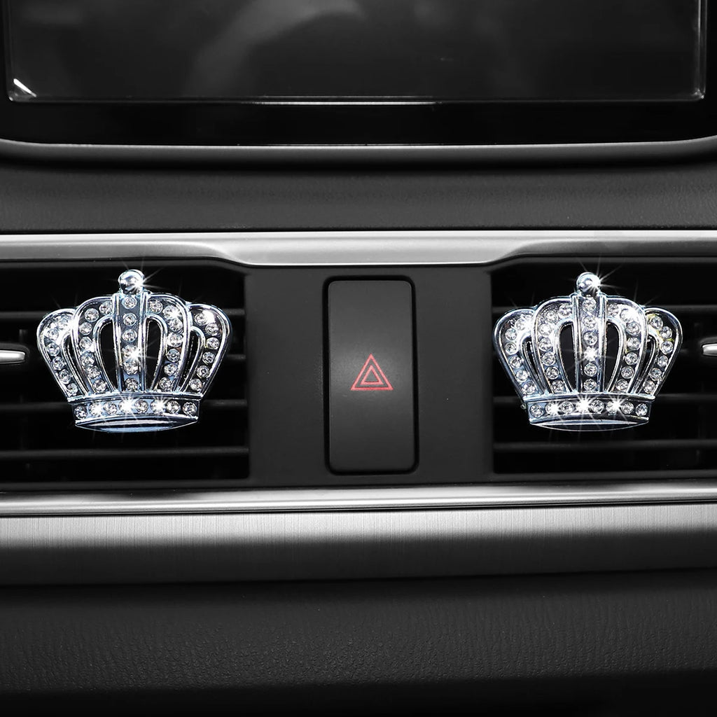 Car Air Vent Crown Decor | Scented Metal Blingbling Pair for Men and Women alternate view