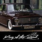 Waterproof and sunscreen Die-Cut Vinyl Decal King of the Road Car Sticker  Auto Decors on Car Body Bumper Rear Window