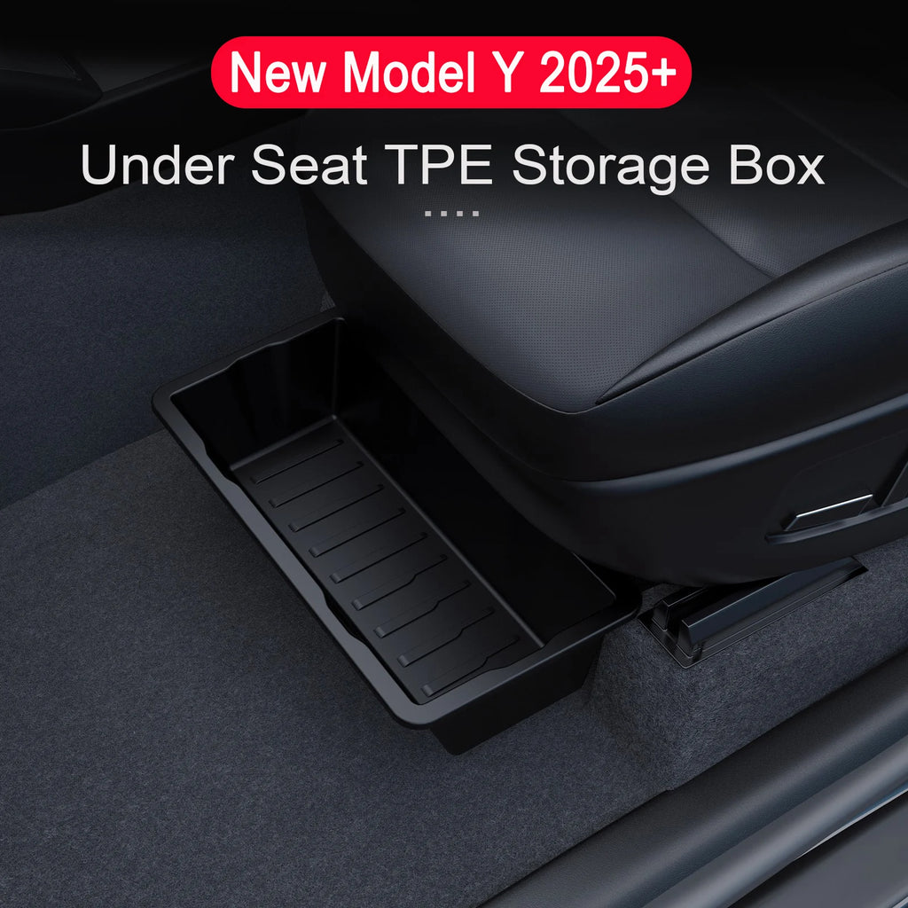 Tesla New Model Y Juniper 2025+ Seat Storage Box – Center Console Organizer Bins (Front / Rear / Full Set)