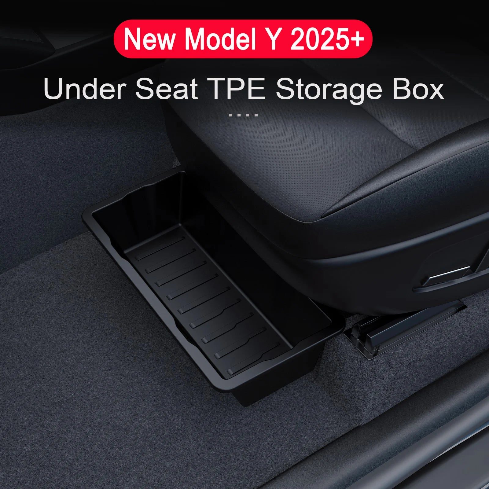 Tesla New Model Y Juniper 2025+ Seat Storage Box – Center Console Organizer Bins (Fro alternate view