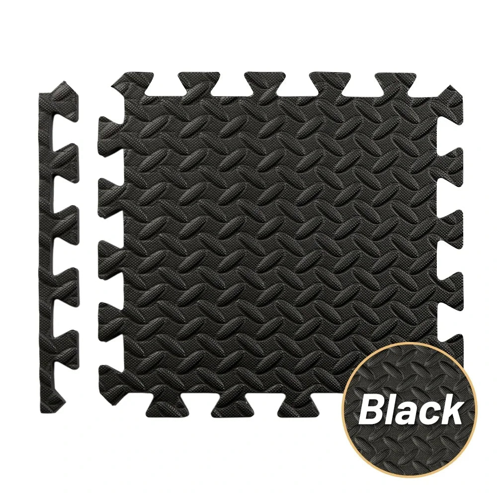 EVA Foam Puzzle Floor Mat | Interlocking Tiles for Home Gym and Kids close-up view