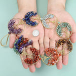 7 Chakra Tree of Life Hanging Ornament With Chip Stones Tassel