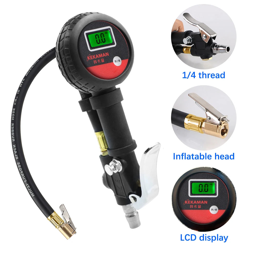 Auto Tire Pressure Gauge LCD Digital Tester for Car Truck Motorcycle alternate view