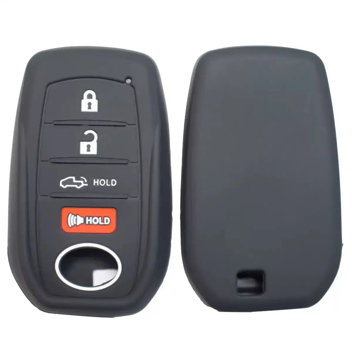 Suitable for Toyota Rav4 Corolla Camry Highlander Prius Car Key Case Silicone Key Fob Cover Remote Control Alarm Key Protector
