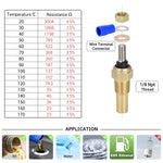 PQY 12V 1/8 NPT Oil Temp Sensor Water Temp Sensor Gauge | VR-TSU01 detail view