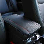 Car Armrest Cover Mat Universal PU Leather Ethnic Style Print Waterproof Non Slip Storag detail view