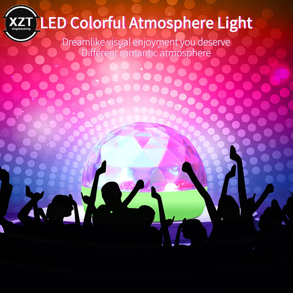 RGB LED USB Car Atmosphere Lamp DJ Disco Ball detail view