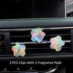 3 PCS Rotate Windmill Car Air Freshener Vent Clips Cute Air Vent Clip with Fragrance Pad Vehicle Air Outlet Interior Decoration