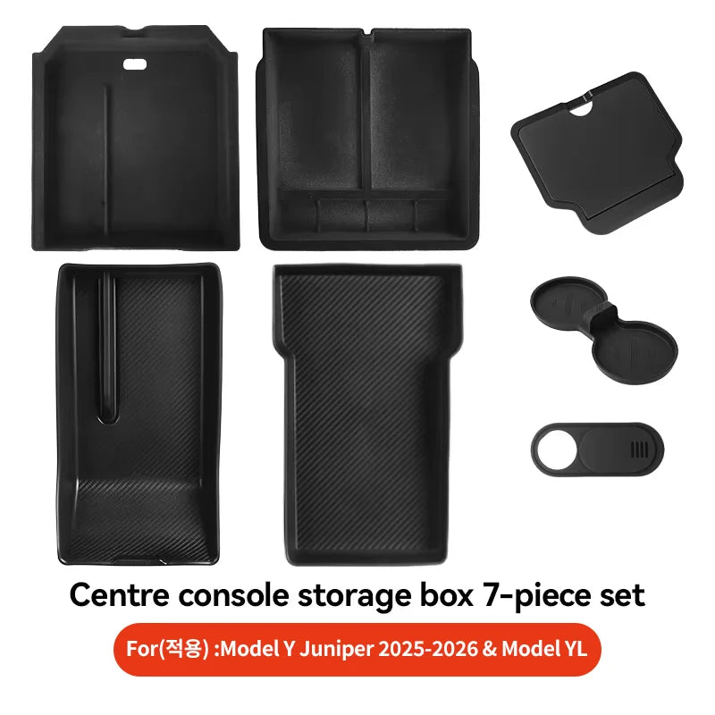 For Tesla Model 3/Y/Highland/Juniper 2026 Center Armrest Hidden Storage Box | Cup Hol alternate view