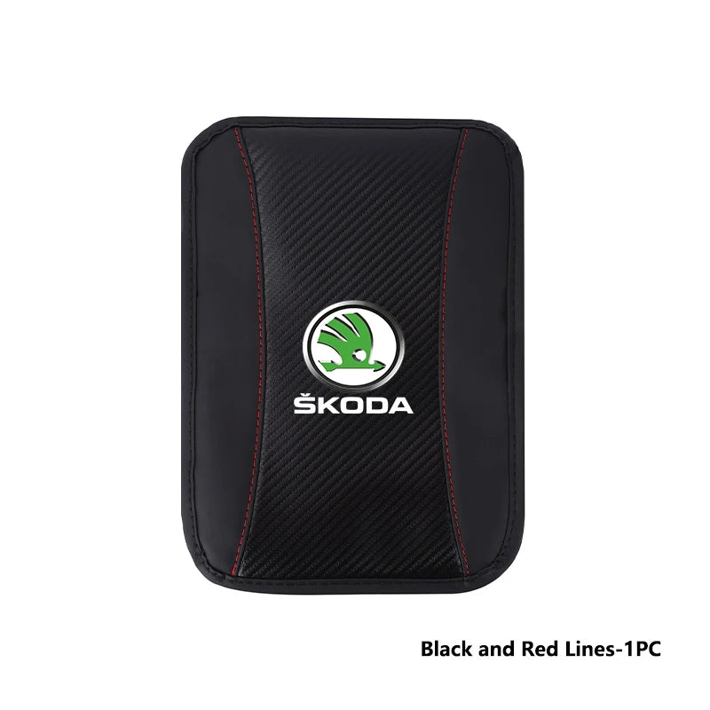 For Skoda Car Armrest Mat Center Console Arm Rest Protection Cushion Kamiq Karoq Octavia 2 3 Rapid Scala Kami Fabia VII VRS