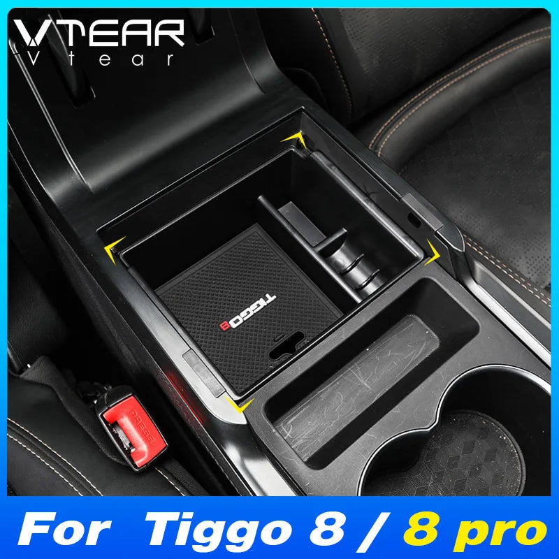 Vtear Central Control Armrest Storage Box Accessories Car Decoration Interior Detail Trim Parts For