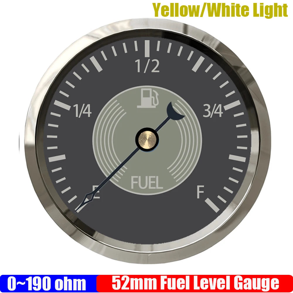 Retro Classic 52mm Gauge Set | Oil Pressure Voltmeter Fuel Water Temp for Car Boat 12V close-up view