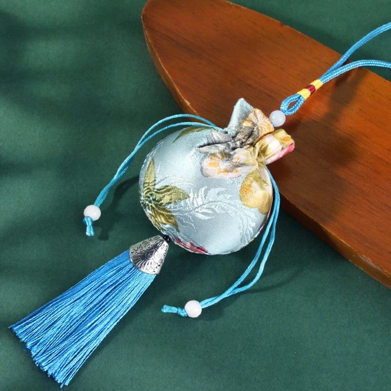 Chinese Style Embroidery Drawstring Pouch Empty Bag lifestyle view