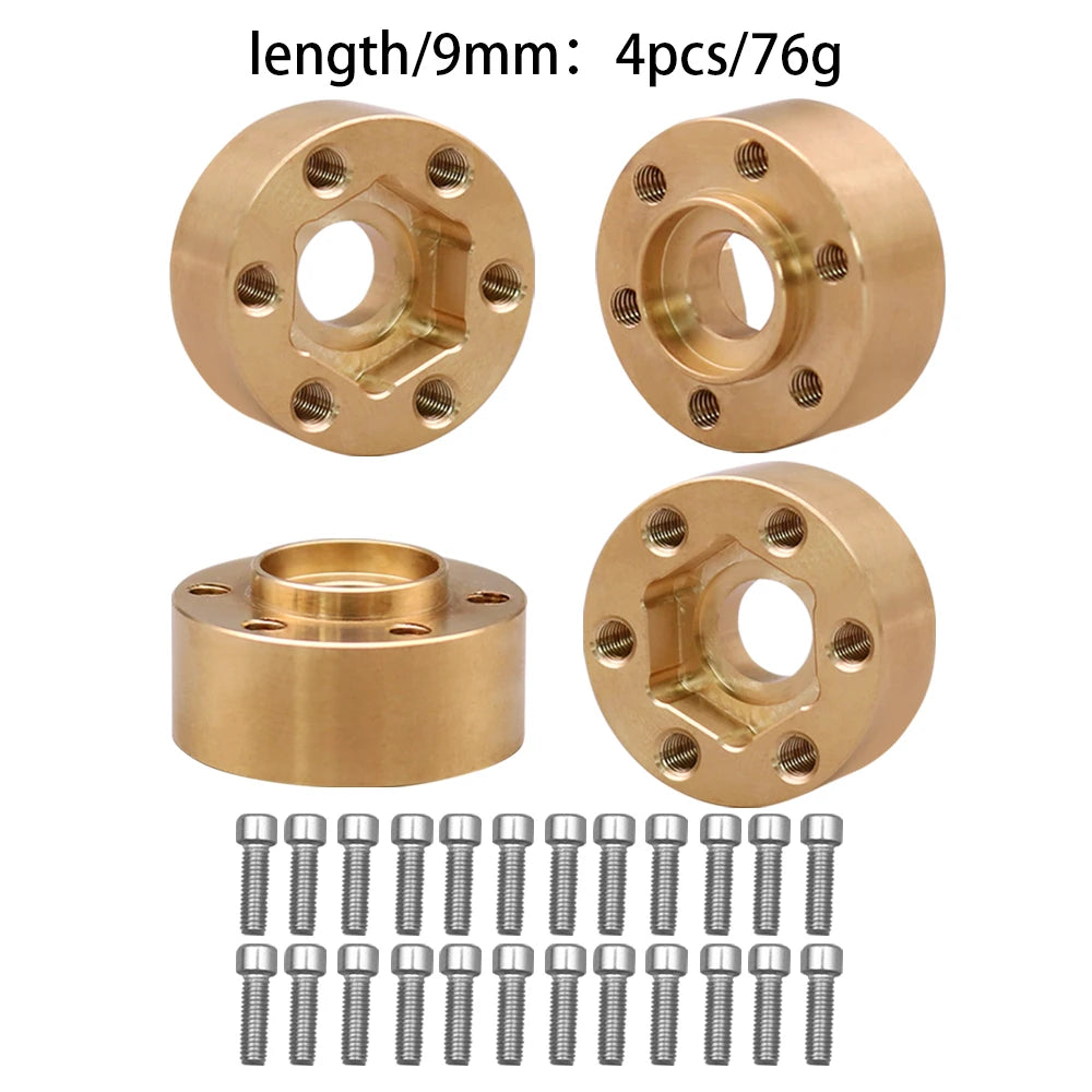 Brass Weights 12mm Wheel Hex Hub Widen Adapter for 1/10 RC Crawler 1.9 2.2Inch Wheels Ri detail view
