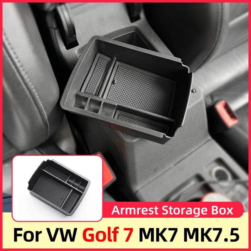 Armrest Storage Box Center Console Organizer For Volkswagen VW Golf 7 GTI Golf MK7 MK7.5 VII 2014 2015 2016 2017 2018 2019 2020
