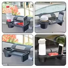 Multifunctional Car Organizer Box With Cup Holder Drink Holder Side Door Window Phone close-up view