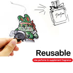 Newest JDM Style Performance Car Rearview Mirror Pendant Air Freshener Solid Paper Decoration Car Decoration Anime Turbo Decor