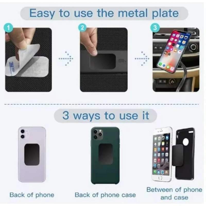 Magnetic Metal Plate Disk Car Phone Holder Stickers alternate view