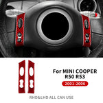 For Mini Cooper Hatch One R50 R53 2001-2006 Steering Wheel Button Sticker Strip Soft alternate view