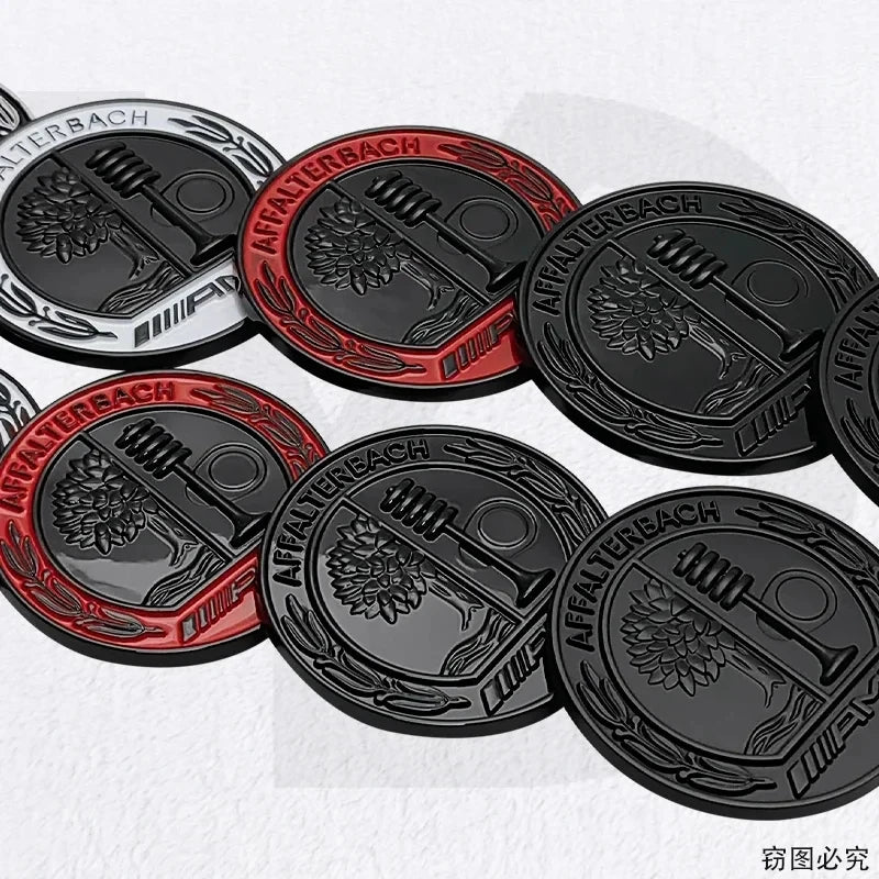 45mm 55mm 65Alloy Car Emblem Sticker Decoration for Mercedes Benz AMG C180 W205 G500 W close-up view