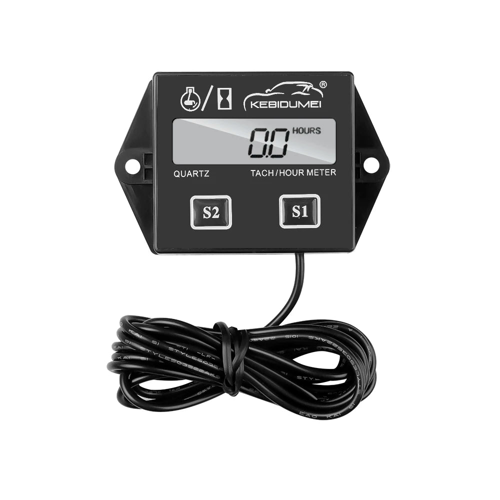 Digital Motorcycle Tach Hour Meter Tachometer Gauge | Engine RPM LCD Display for Moto alternate view