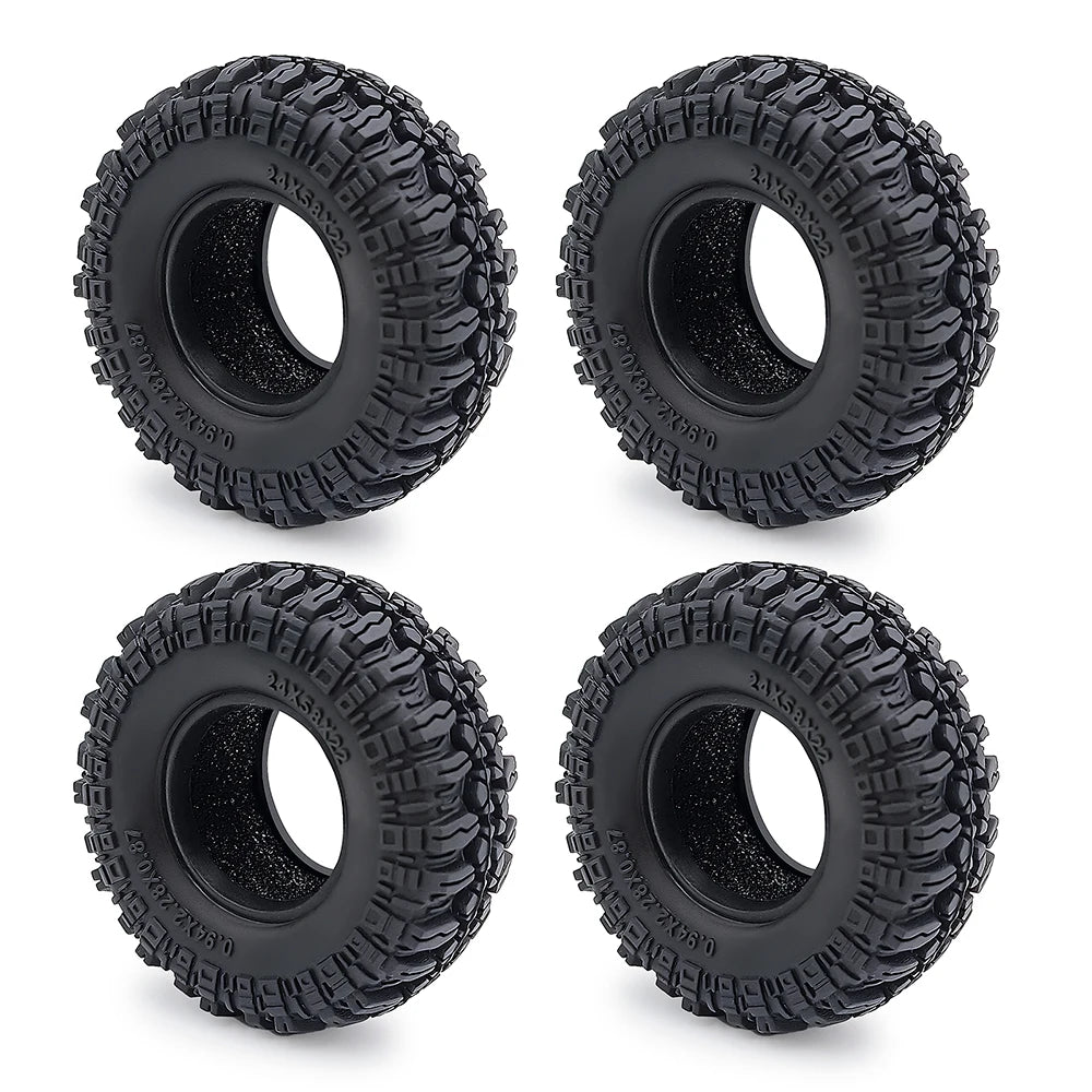 1.0 Inch Soft Rubber RC Crawler Tires 4Pcs for TRX-4M Axial SCX24 alternate view