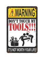 Don't Touch My Tools Car Sticker | Waterproof Vinyl Decal for Garage, Truck, or Works alternate view