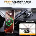 UYUXIO Car Mount Charger | 30W Magnetic Wireless Car Phone Holder for iPhone close-up view