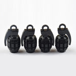 4pcs Aluminum Grenade Tire Valve Caps | Dust Proof Car Tire Stem Covers detail view