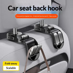 Car Seat Back Headrest Hidden Mount Storage Hook Hanger
