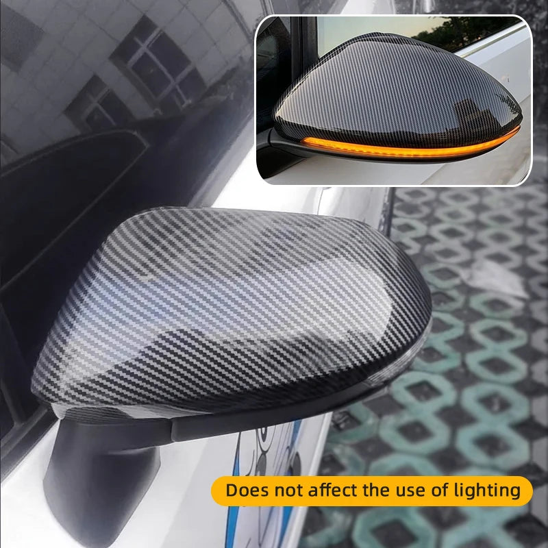 For Volkswagen VW Golf 7 MK7 7.5 GTI R GTE GTD 2013-2020 Rearview Mirror Cover Side Mirror Caps carbon fiber Car Accessories