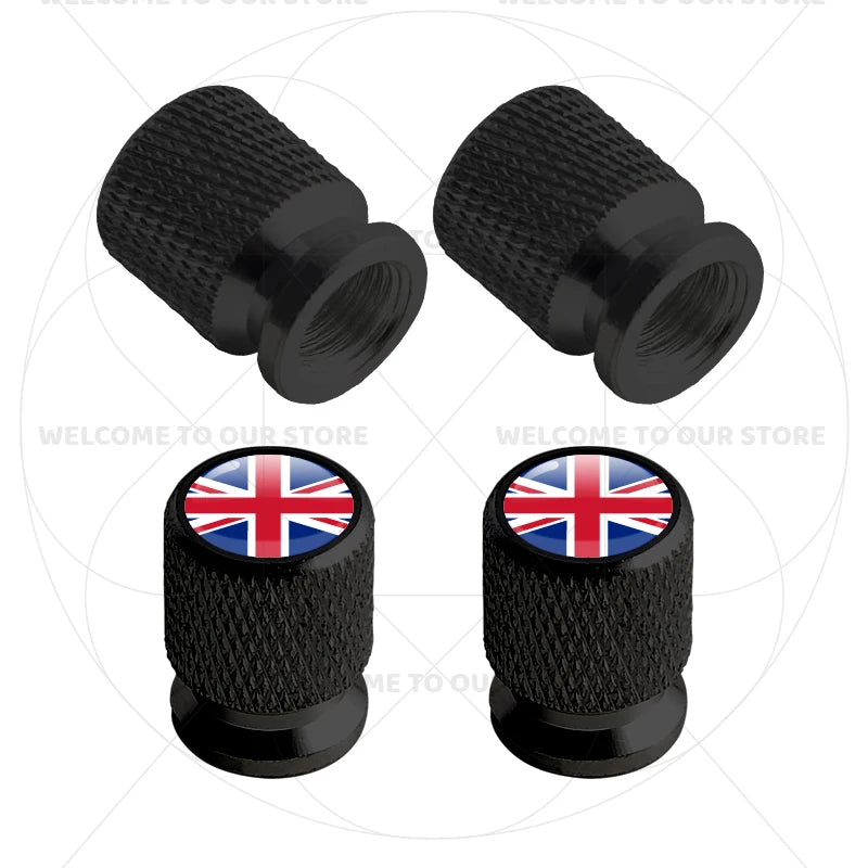For Sweden Swedish Flag Union Jack Britain Flag Emblem 4Pcs Aluminum Motorcycle Car T alternate view