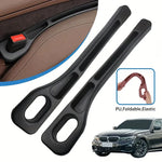 2pc car seat gap filler organizer waterproof car seat gap plug strip close-up view