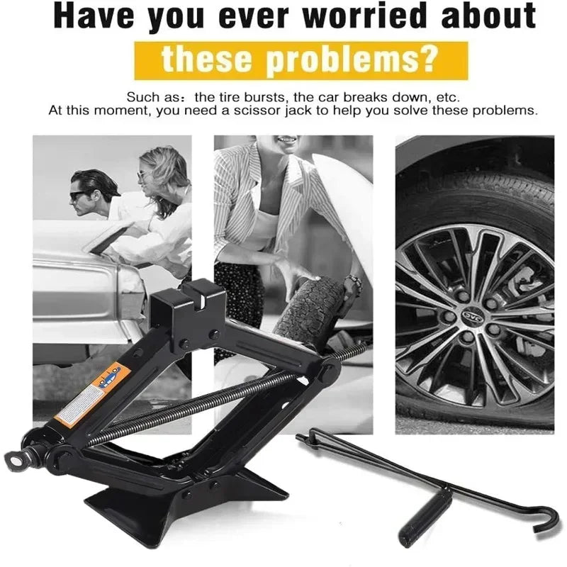 Special Tool Car Jack 08T 1T 2T Portable Labor Saving Hand Cranked Scissor Jack Car Repa detail view