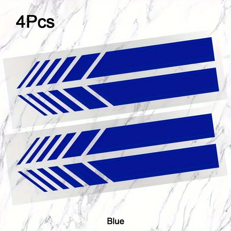 Classic JDM Reflective Stripes Vinyl Decal Kit | 4pcs Self-Adhesive Car Body Stickers close-up view