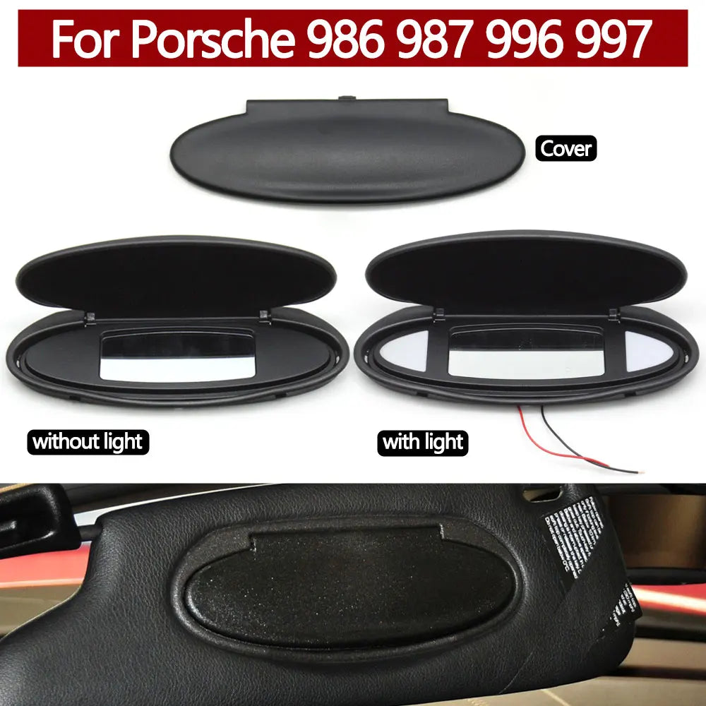 Car Interior Makeup Sun Visor Vanity Mirror Cover or Assembly For Porsche Boxster Cayman 986 987 CARRELA TARGA GT2 GT3 996 997