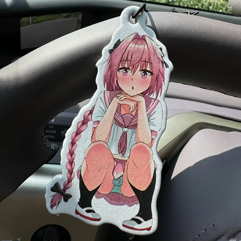 Cute Astolfo Cap Hilton (Hotel Scent) Car Air Freshener | Rearview Mirror Hanger & Dual- detail view