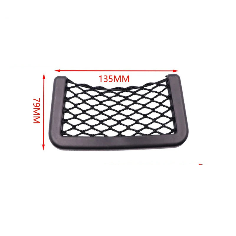 Car Organizer Storage Bag Auto Paste Net Pocket Phone Holder Car Accessories Interior alternate view