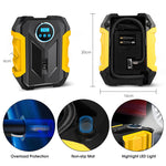 CARSUN Portable Air Compressor | Digital Tire Inflator with LED Light for Cars and Motor detail view