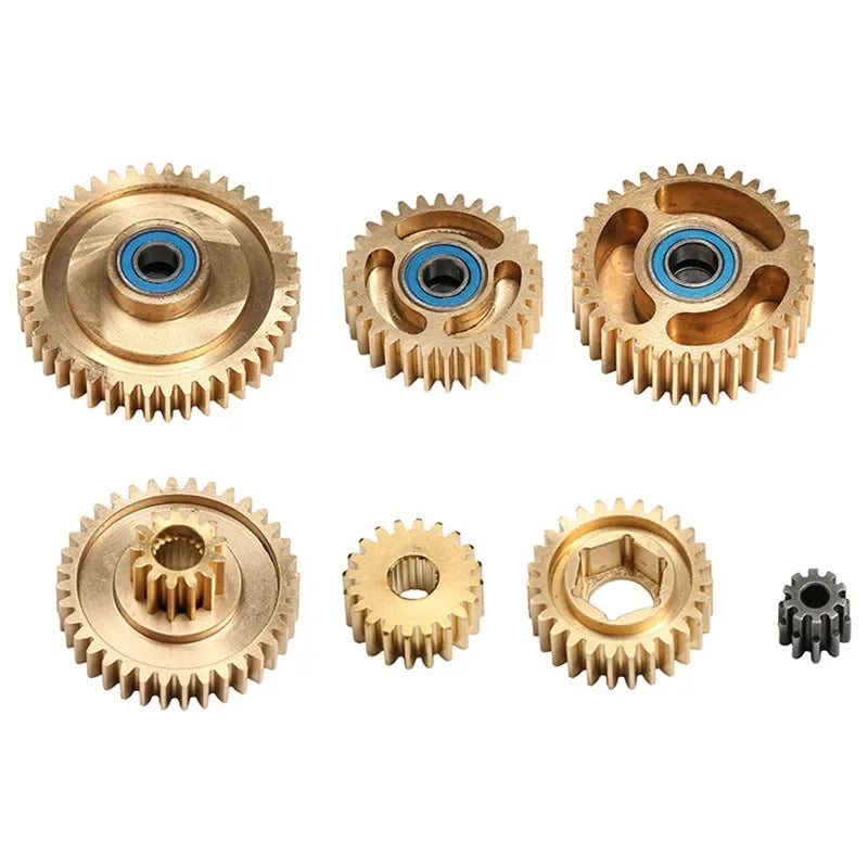 RC Truck Metal Brass Gearbox Gear Set for 1/14 Tamiya SCANIA 770S R620 VOLVO 3363 185 alternate view