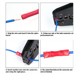 50pcs Assorted Insulated Crimp Terminals Electrical Wire Cable Butt Connectors Crimpin close-up view